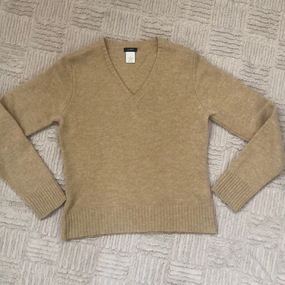 J. Crew 100% Lambs Wool v-neck sweater Size S